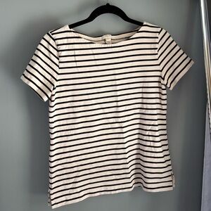 J. Crew Striped Black and White Women's Top